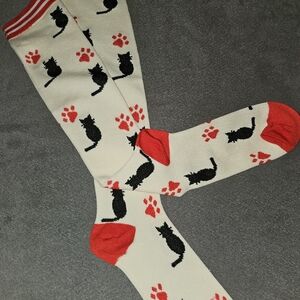 Kitty knee high socks
